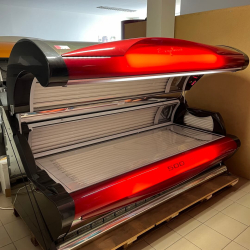 Ergoline Classic 500 fekvő szolárium antracit - red - Szolárium Szerviz Kft. ASR® Automata Szolárium Rendszer