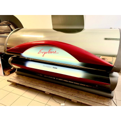 rgoline Classic 500 fekvő szolárium silver - red - Szolárium Szerviz Kft. ASR® Automata Szolárium Rendszer
